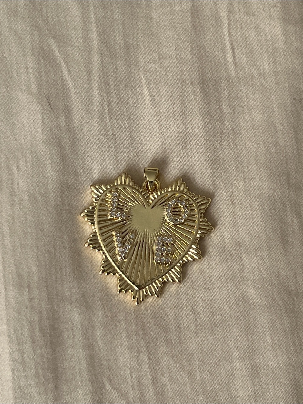 Gold Plated Heart Radiant Pendant Necklace - Women Jewelry